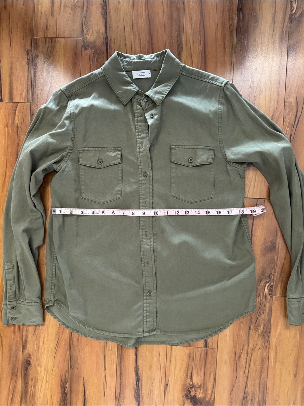 AYR Olive Green Casual Button-Down Shirt